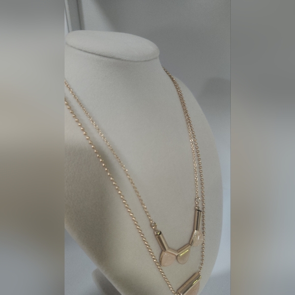 Macy's Gold and Pink Cream Necklace - Picture 5 of 6